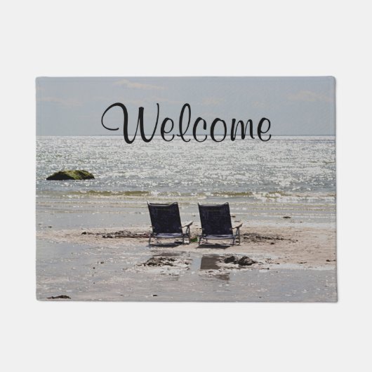 海のビーチ ドアマット (正面)