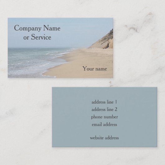 海のビーチ 名刺 (正面/裏面)