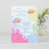 海のピエロ魚の誕生日パーティーの下 招待状 (スタンド正面)
