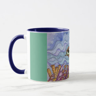 海のフィッシュアイのコーヒー・マグ マグカップ
