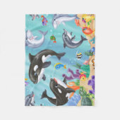 海のフランネル毛布の下 フリースブランケット (正面)