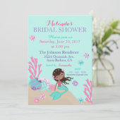 海のブライダルシャワーの下のアフリカの人魚 招待状 (スタンド正面)