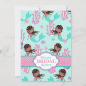 海のブライダルシャワーの下のアフリカの人魚 招待状 (裏面)