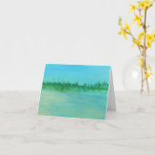 海のブランクのメッセージカードによる時 カード (黄色い花)