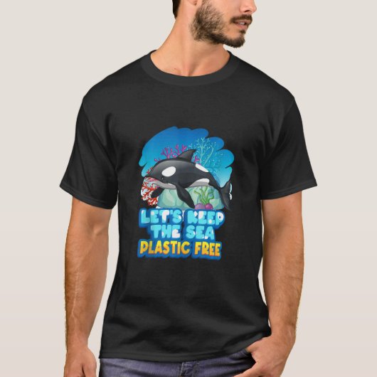 海のプラスチッ保クフリー海Orca Wheeler Ta Tシャツ (正面)