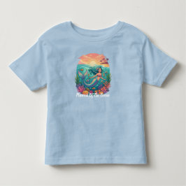 海のプリンセス人魚の水彩Tシャツ トドラーTシャツ