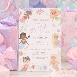 海のプリンセス2歳の誕生日おめでとう 招待状