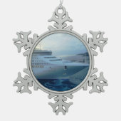 海のプリンセス スノーフレークピューターオーナメント (正面)