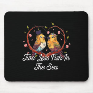 海のプーンの花嫁とグ結婚ロの中の魚を二つ減らす マウスパッド
