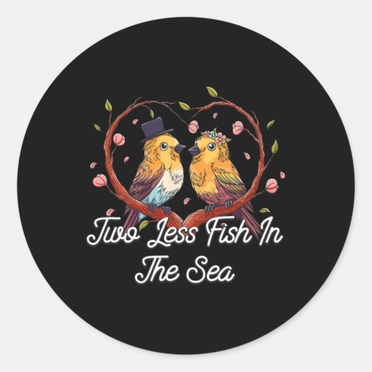 海のプーンの花嫁とグ結婚ロの中の魚を二つ減らす ラウンドシール (正面)