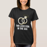 海のプーンの花嫁とグ結婚ロの中の魚を二つ減らす Tシャツ<br><div class="desc">海のプンの花嫁と花婿結婚のジョークの中の魚を2つ減らす1</div>