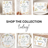 海のベイビーシャワー 中性的なアンダーザシー 招待状