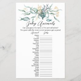 海のベビーアニマルズゲームカードの下 チラシ