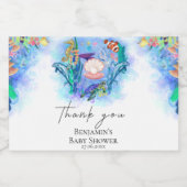 海のベビーカラフル動物 スパークリングワインラベル (シングルラベル)