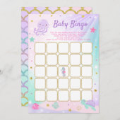 海のベビーシャワーのビンゴのトランプゲームの下 招待状 (正面/裏面)