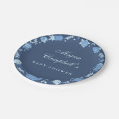 海のベビーシャワーのプレートの下 ペーパープレート (アングル)