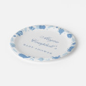 海のベビーシャワーのプレートの下 ペーパープレート (アングル)