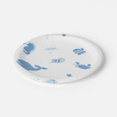 海のベビーシャワーのプレートの下 ペーパープレート (アングル)