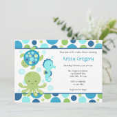 海のベビーシャワー招待状 招待状 (スタンド正面)