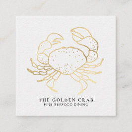海のホワイトゴールドによって*~*の金カニの素晴らしい食事 スクエア名刺