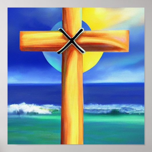 海のポスターによるクロス ポスター (正面)