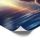 海のポスターに描かれた神秘的な月灯の竜 ポスター (コーナー)