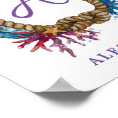 海のポスターの下にモノグラムを書く ポスター (角)