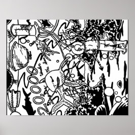 海のポスターの下の2万リーグ ポスター