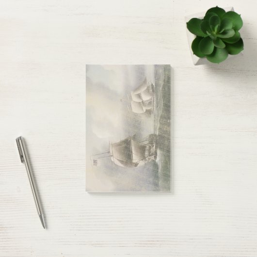 海のポスト・イットを航海する戦艦の軍艦 ポストイット (オフィス)