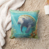 海のマナティー クッション (ブランケット)
