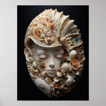 海のミューズ – 寓意的な女性抽象芸術アート