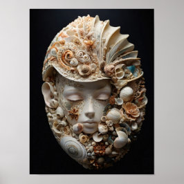 海のミューズ – 寓意的な女性抽象芸術アート ポスター