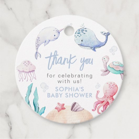 海のメッセージカードの下で フェイバータグ (正面)