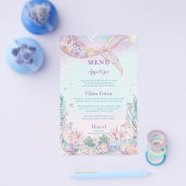 海のメニューシートの下に予算Ethereal人魚 チラシ (シングル)