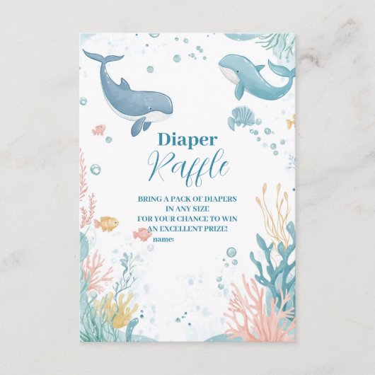 海のモダンおむつ男女兼用の下で エンクロージャーカード (正面)