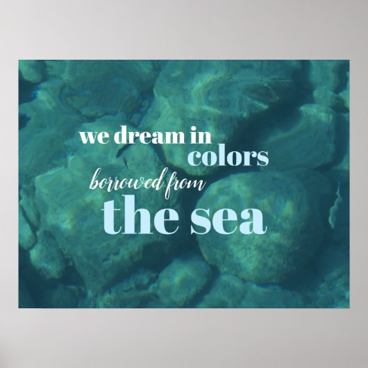海のモチベーションの下で青い熱帯を夢見る ポスター (正面)