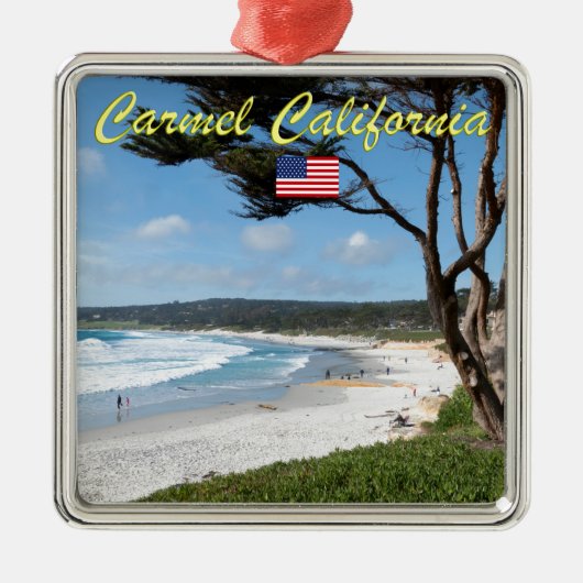 海のモンテレーカリフォルニア米国著CARMEL メタルオーナメント (正面)
