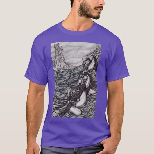 海のユニコーン友達 Tシャツ (正面)