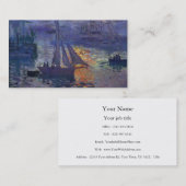 海のヨットの絵画の船遊びの芸術のMonetの日の出 名刺 (正面/裏面)