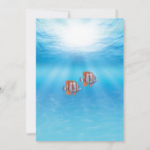 海のリハーサルで水中の2匹の魚 招待状 (裏面)