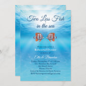 海のリハーサルで水中の2匹の魚 招待状 (正面/裏面)
