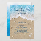 海のリハーサルの夕食に青い2つ少ない魚 招待状 (正面/裏面)