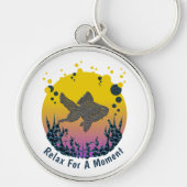 海のリラックス下の心が個人用に設定される キーホルダー (正面)