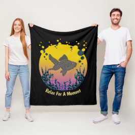 海のリラックス下の心が個人用に設定される フリースブランケット