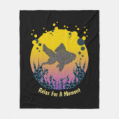 海のリラックス下の心が個人用に設定される フリースブランケット (正面)