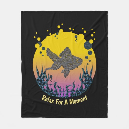 海のリラックス下の心が個人用に設定される フリースブランケット (正面)