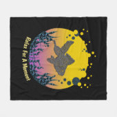 海のリラックス下の心が個人用に設定される フリースブランケット (正面(横))