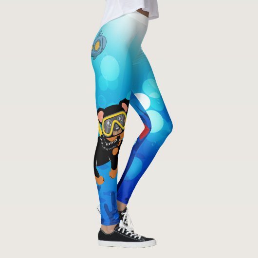 海のレギンスの下のミニチュア・ピンシャー(分Pin) レギンス (右)