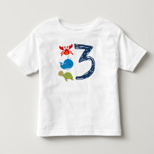 海のワイシャツの海のパーティーの供給の下 トドラーTシャツ
