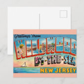 海のワイルドウッドからのグリーティング ポストカード (正面/裏面)